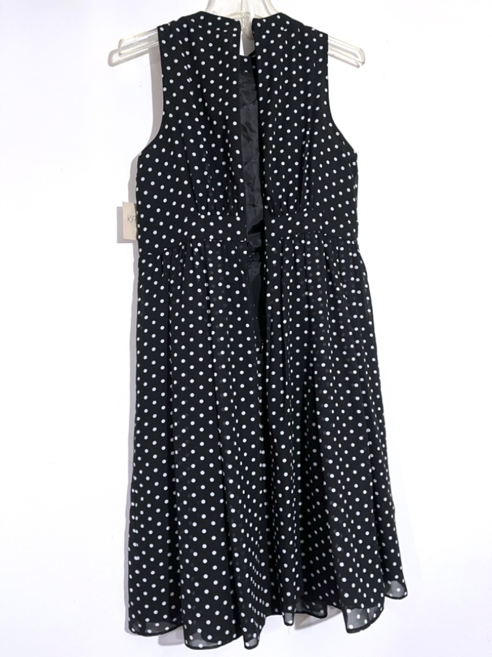 Kasper Polka Dot Tie Neck Dress - Picture 7 of 12